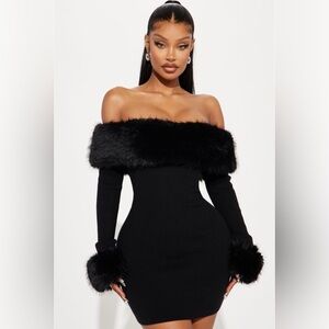 BRAND NEW Fashion Nova… So Purrfect Sweater Mini Dress - Black